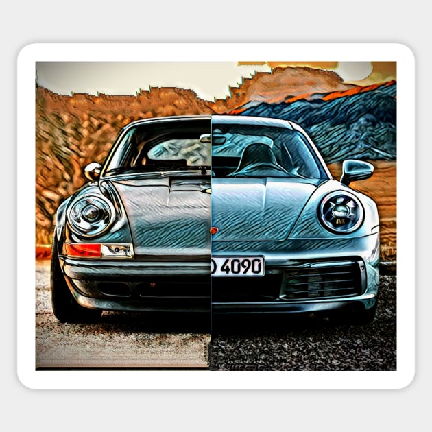 Evolution Porsche 911 Sticker by d1a2n3i4l5